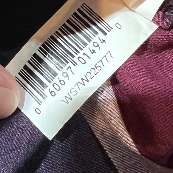 Joe Fresh - Madras Tunic - Burgundy Stripe Plaid - Size S - Picture 5 of 6